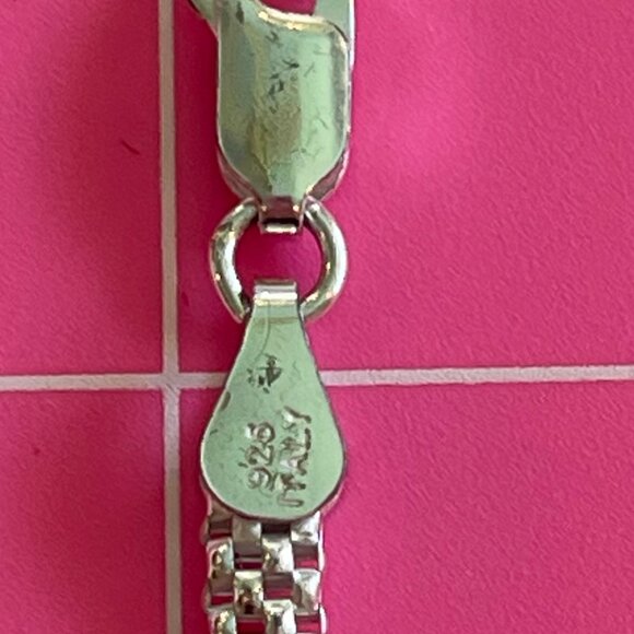 Sterling Silver from ITALY - Serpentine Chain or Cobra Chain 7 inch bracelet. - Picture 5 of 6